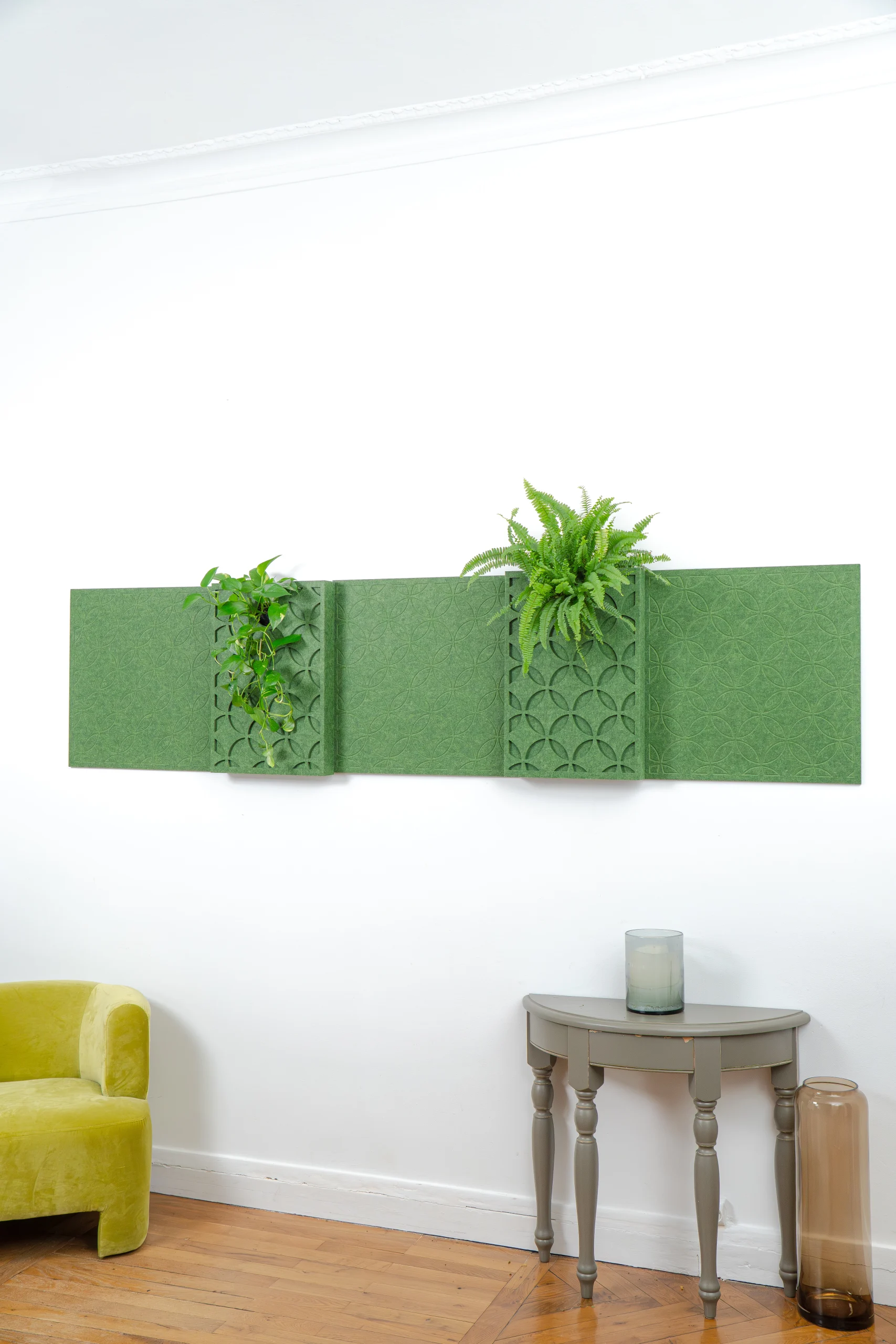 Mur végétal acoustique – Retro – Vert forêt