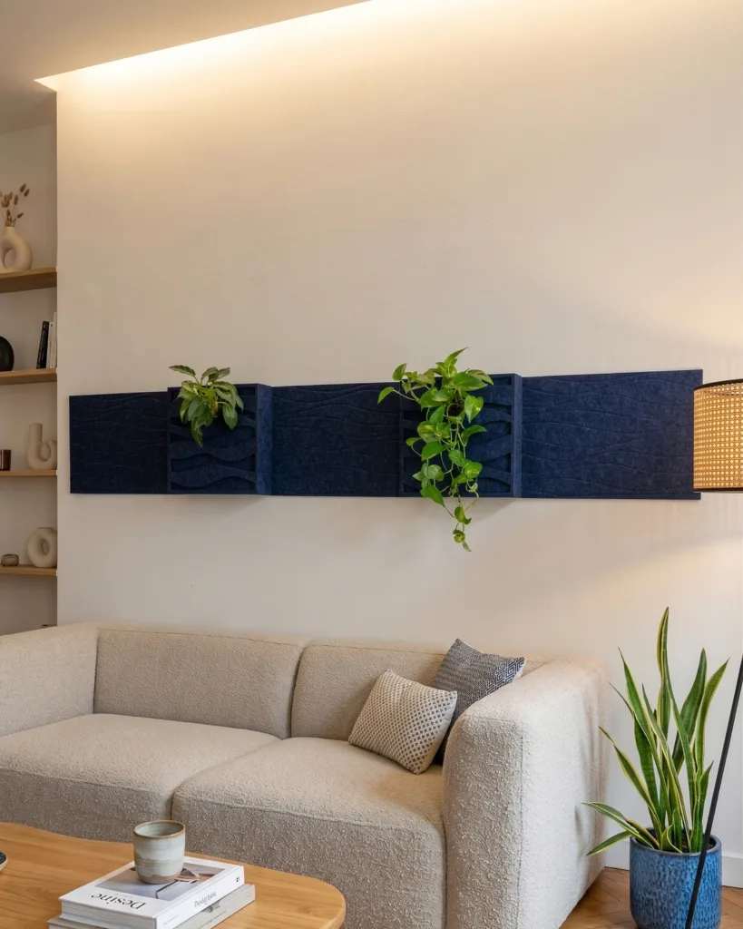 WAVE - 180 x 60 cm - 2 maceteros + 1 panel